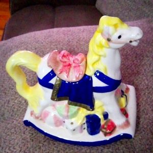 Carousel rocking teapot horse